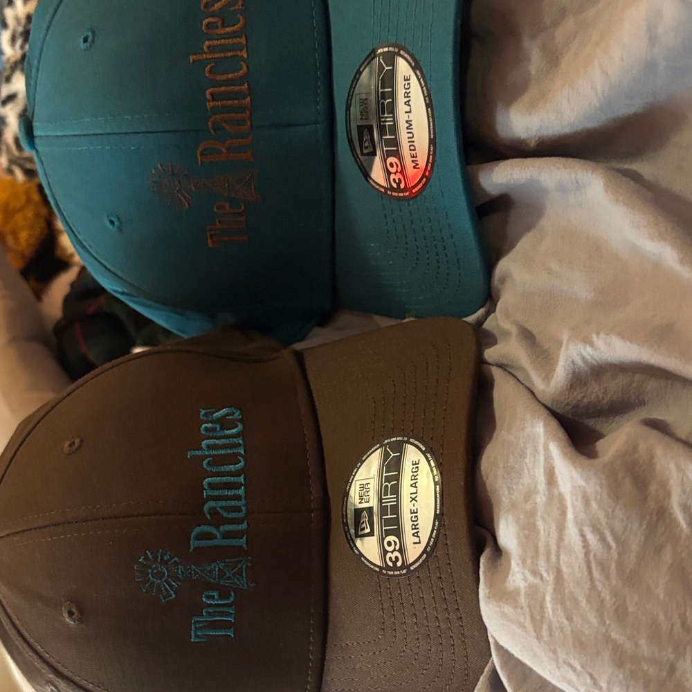 New Era Teal and Brown Caps
